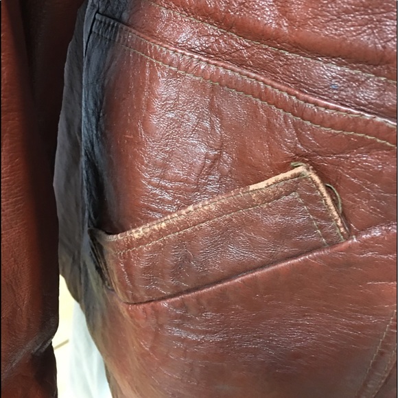 Vintage Cabretta Leather hooded leather jacket 42R - Picture 2 of 8